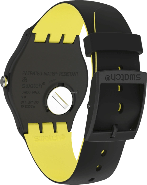 Swatch,Originals 41mm,41mm,Black,Sapphire,Crystal Glass,Open,SUOB184