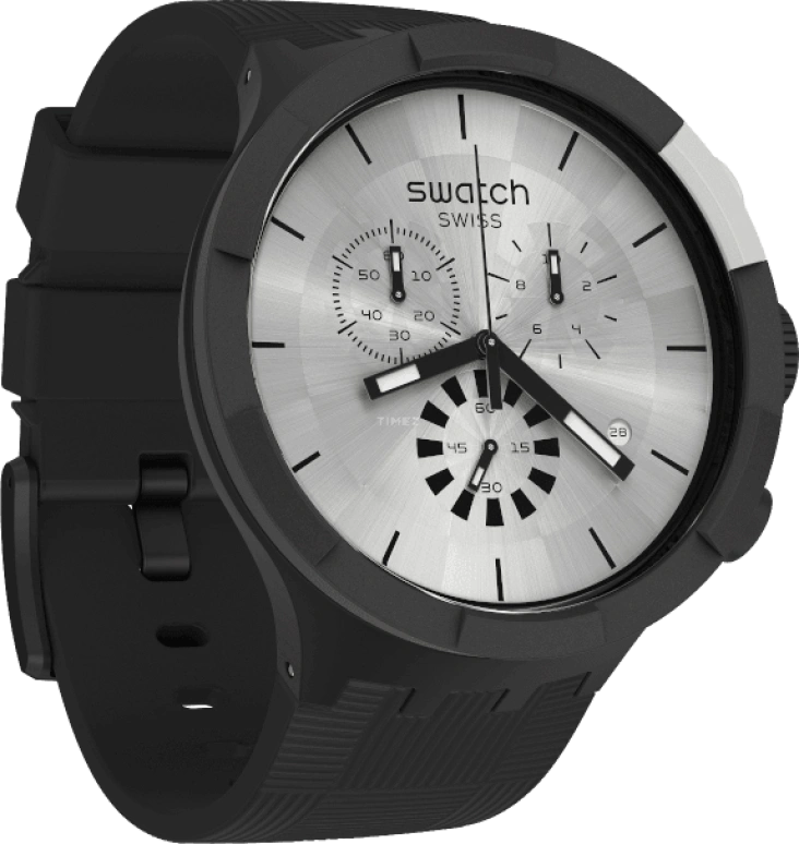 Swatch,THE BOLD 47mm,47mm,Plastic,Sapphire,Crystal Glass,SB02B404