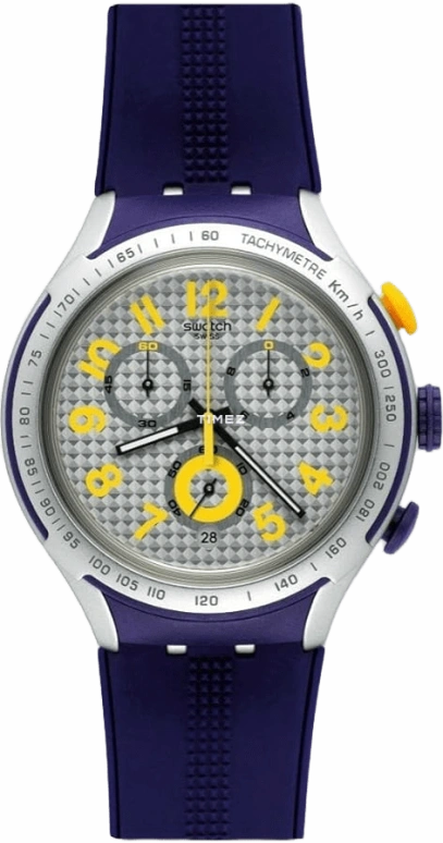 Swatch,Other 45mm,45mm,Aluminium,Grey,Quartz,Chronograph,Day,YYS4014