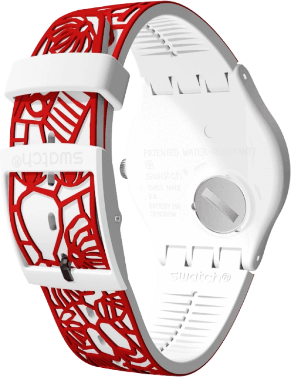 Swatch,Originals 41mm,41mm,Plastic,White,Closed,SUOZ259C
