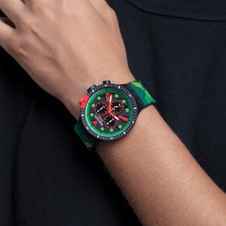 Swatch,THE BOLD 47mm,47mm,Plastic,Black,SB02B409