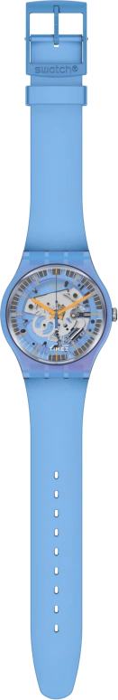Swatch,Originals 41mm,41mm,Plastic,Blue,Quartz,Tonneau,SUOM116