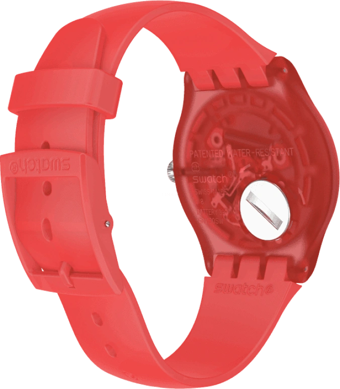 Swatch,Originals 41mm,41mm,Plastic,Red,SUOO105