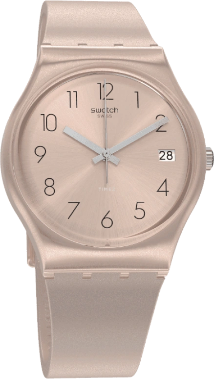 Swatch,Originals 34mm,34mm,Plastic,Pink,Sapphire,Crystal Glass,GP403