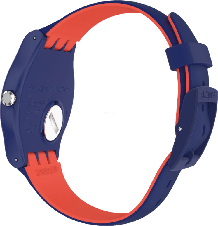 Swatch,Originals 41mm,41mm,Plastic,Blue,Sapphire,Crystal Glass,SUON146
