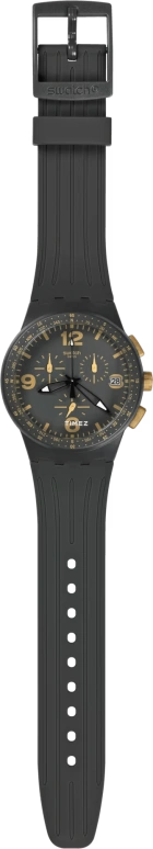 Swatch,Other 42mm,42mm,Plastic,Grey,Quartz,Chronograph,Day,SUSA401
