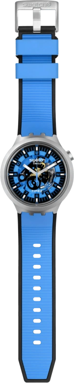 Swatch,IRONY 47mm,47mm,Stainless Steel,Blue,Skeleton,Quartz,Sapphire,Crystal Glass,Round,SB07S106