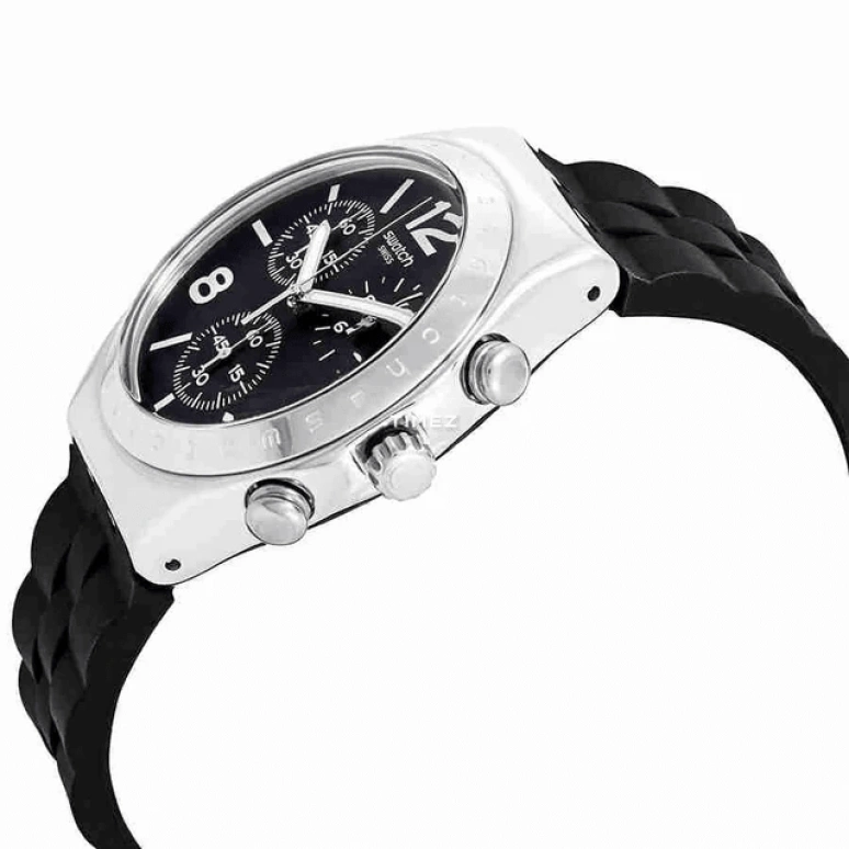 Swatch,IRONY 40mm,40mm,Stainless Steel,Black,Quartz,Chronograph,Round,YCS116