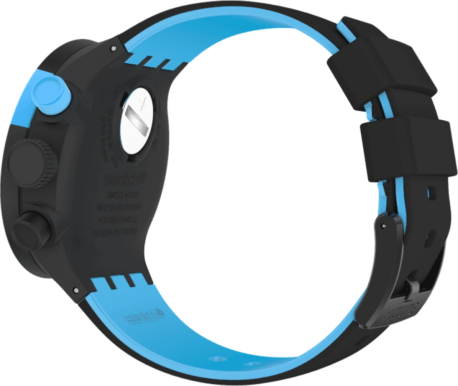 Swatch,THE BOLD 47mm,47mm,Plastic,Black,Sapphire,Crystal Glass,Closed,SB02B401