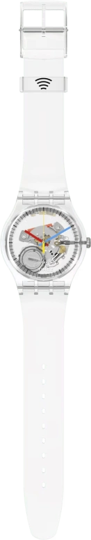 Swatch,Other 41mm,41mm,Bio-sourced,Transparent,Quartz,Sapphire,Crystal Glass,Round,SO29K115,SO29K115-5300