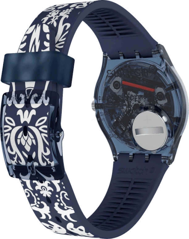 Swatch,Originals 34mm,34mm,Plastic,Blue,GN413