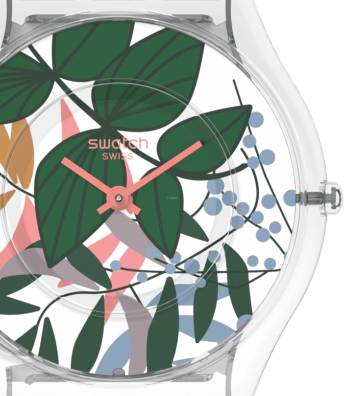 Swatch,SKIN 34mm,34mm,Plastic,Multi-Color,Transparent,SS08K111