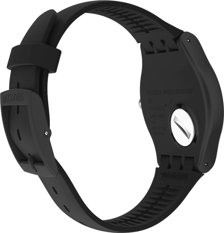 Swatch,Originals 41mm,41mm,Plastic,Black,Sapphire,Crystal Glass,Closed,SUOB732