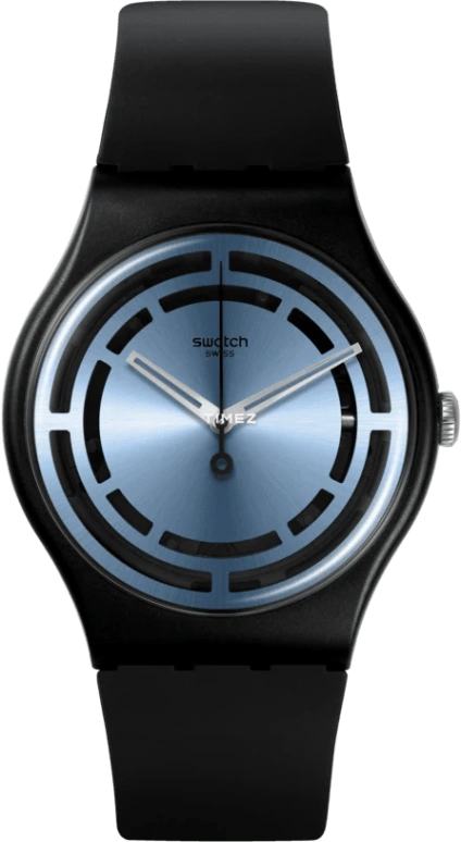 Swatch,Originals 41mm,41mm,Bioceramic,Blue,Quartz,Round,Black,SO32B118