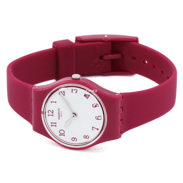 Swatch,Originals 25mm,25mm,Plastic,White,Quartz,Tonneau,Purple Red,LR130