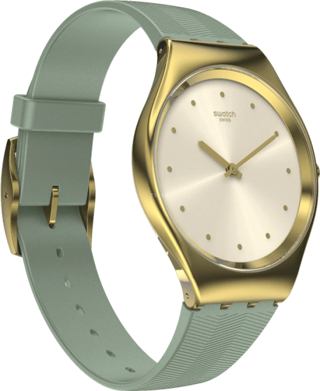 Swatch,SKIN 38mm,38mm,Gold,Closed,SYXG113