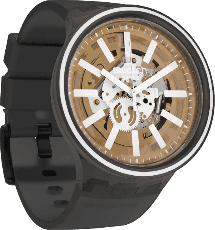 Swatch,THE BOLD 47mm,47mm,Plastic,Yellow,SO27B114
