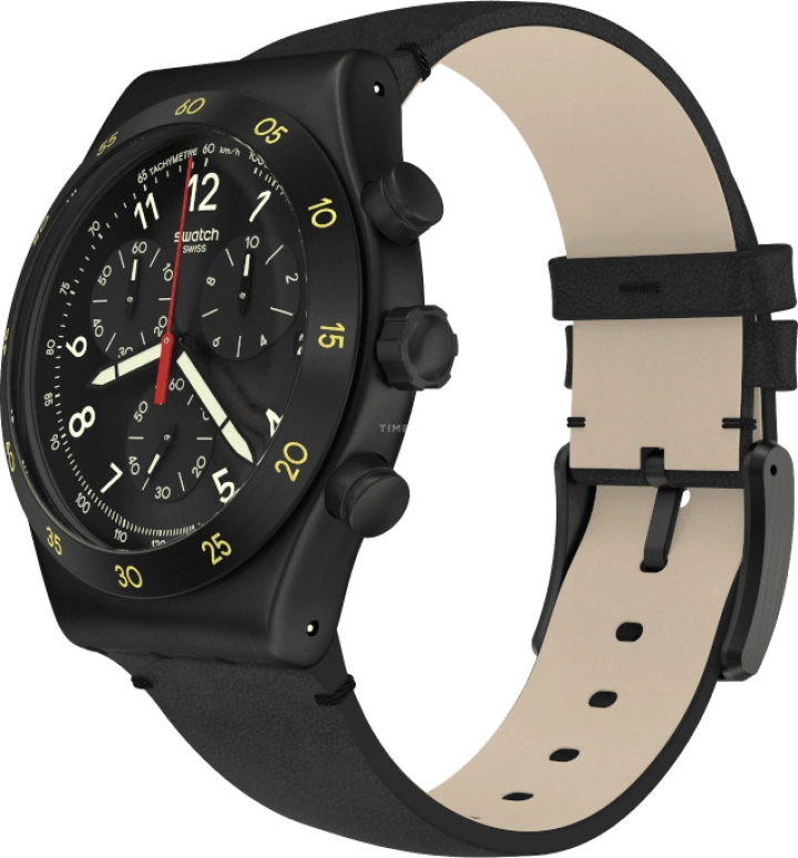 Swatch,IRONY 43x49mm,43x49mm,Black,YVB410