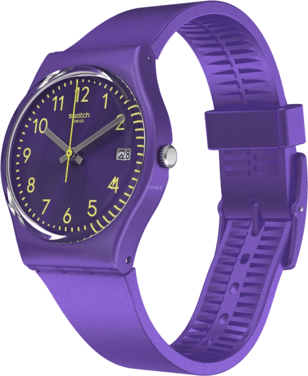 Swatch,Originals 34mm,34mm,Plastic,Purple,GV402