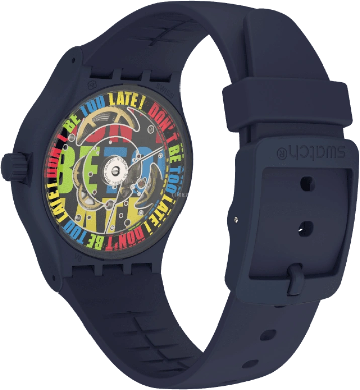 Swatch,Originals 42mm,42mm,Bioceramic,Blue,Quartz,Sapphire,Crystal Glass,Round,SO30N400