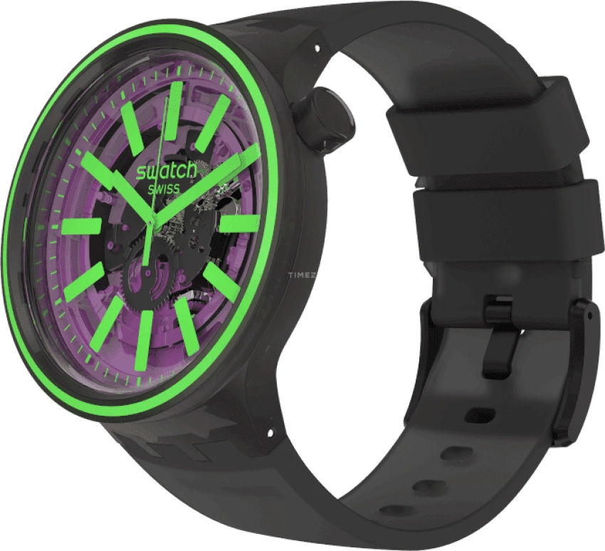 Swatch,THE BOLD 47mm,47mm,Plastic,Purple,SO27B113