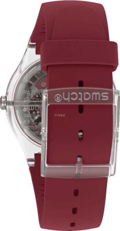 Swatch,Originals 41mm,41mm,Plastic,Pink,Sapphire,Crystal Glass,SUOK717