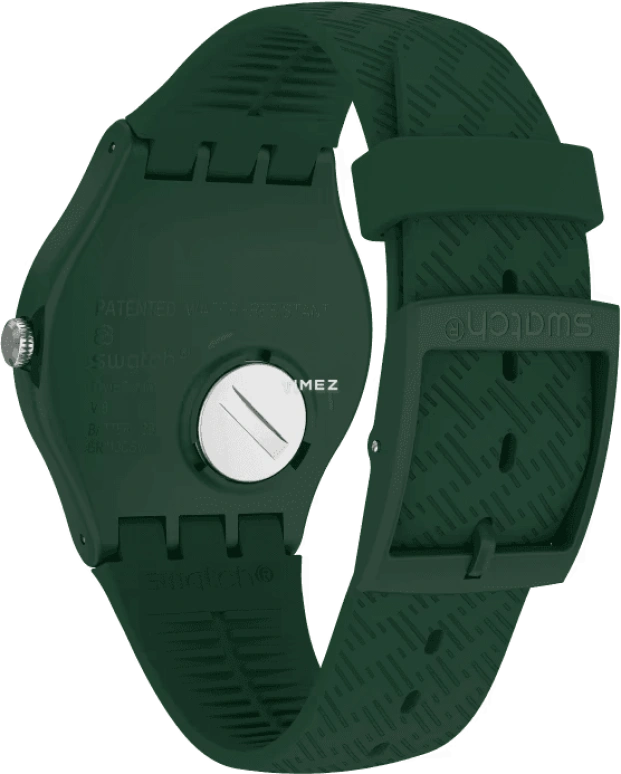 Swatch,Originals 41mm,41mm,Plastic,Green,Quartz,Date,Day,SUOG710