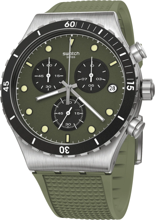 Swatch,IRONY 43mm,43mm,Stainless Steel,Green,YVS488