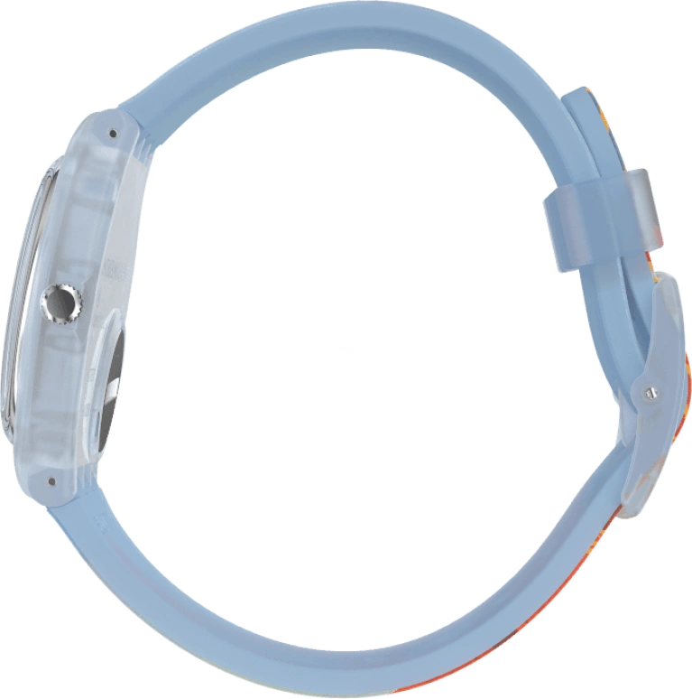 Swatch,Originals 34mm,34mm,Plastic,Blue,Quartz,Sapphire,Crystal Glass,Round,GZ357
