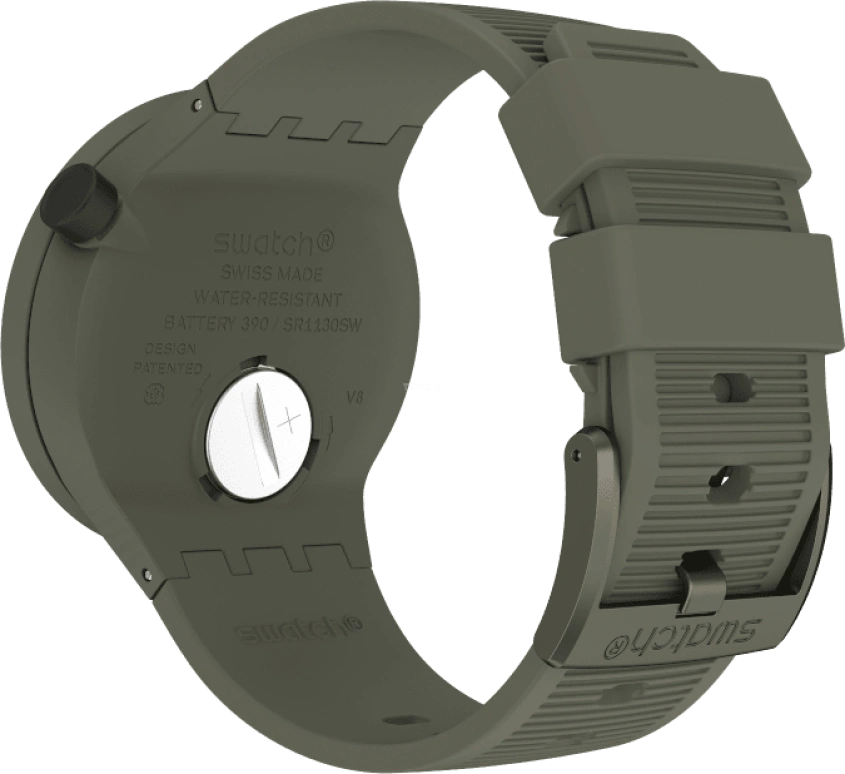 Swatch,THE BOLD 47mm,47mm,Plastic,Green,Sapphire,Crystal Glass,SO27M105