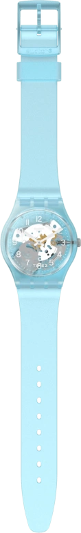 Swatch,Originals 34mm,34mm,Plastic,Transparent,Quartz,Tonneau,Blue,GL125