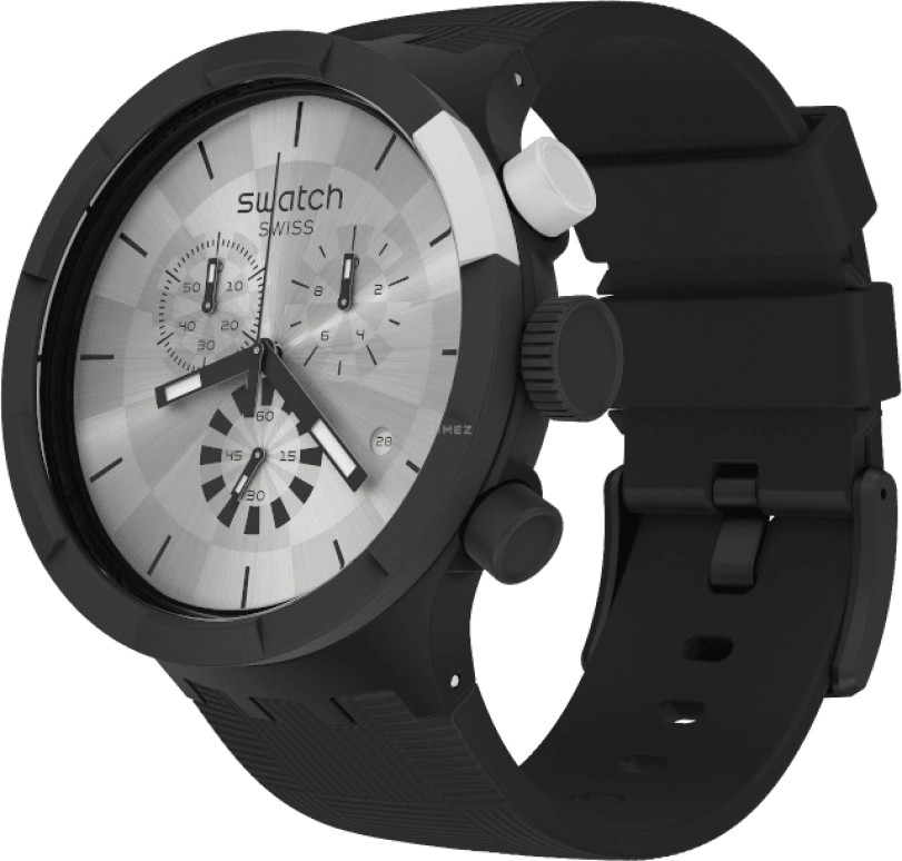 Swatch,THE BOLD 47mm,47mm,Plastic,Sapphire,Crystal Glass,SB02B404