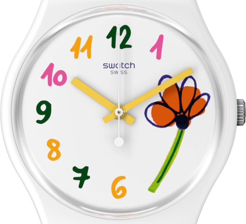 Swatch,Other 34mm,34mm,Bio-sourced,White,Quartz,Sapphire,Crystal Glass,Round,SO28W108