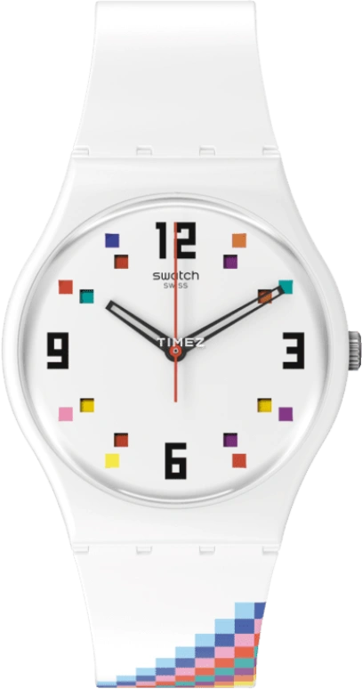 Swatch,Other 34mm,34mm,Bio-sourced,White,Quartz,Sapphire,Round,SO28W700