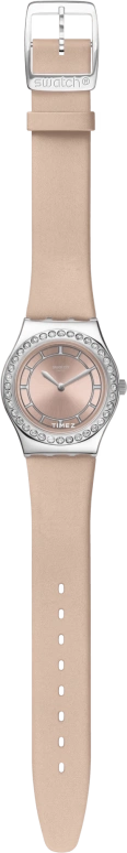 Swatch,IRONY 33mm,33mm,Stainless Steel,Pink,Quartz,Sapphire,Crystal Glass,Tonneau,YLS212