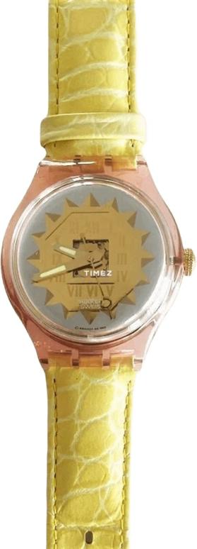 Swatch,Other 37mm,37mm,Plastic,Silver,Gold,Automatic,Sapphire,Crystal Glass,Tonneau,SAP100