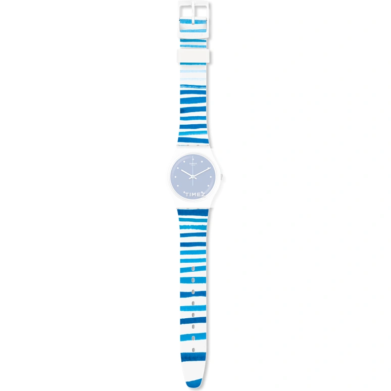 Swatch,Originals 34mm,34mm,Plastic,Blue,Quartz,Sapphire,Crystal Glass,Tonneau,GW193