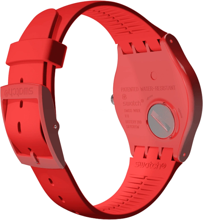 Swatch,Originals 41mm,41mm,Plastic,Red,SUOR106