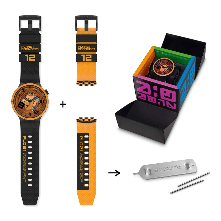 Swatch,Other 47mm,47mm,Sapphire,Crystal Glass,SB01B127