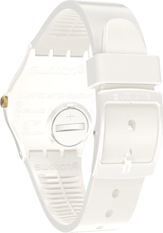 Swatch,Other 34mm,34mm,Plastic,White,Sapphire,Crystal Glass,GZ711