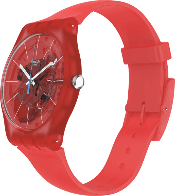 Swatch,Originals 41mm,41mm,Plastic,Red,SUOO105