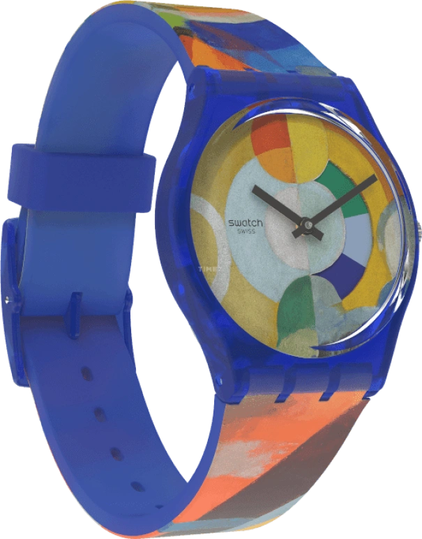 Swatch,Originals 34mm,34mm,Plastic,Multi-Color,Quartz,Sapphire,Crystal Glass,Round,GZ712