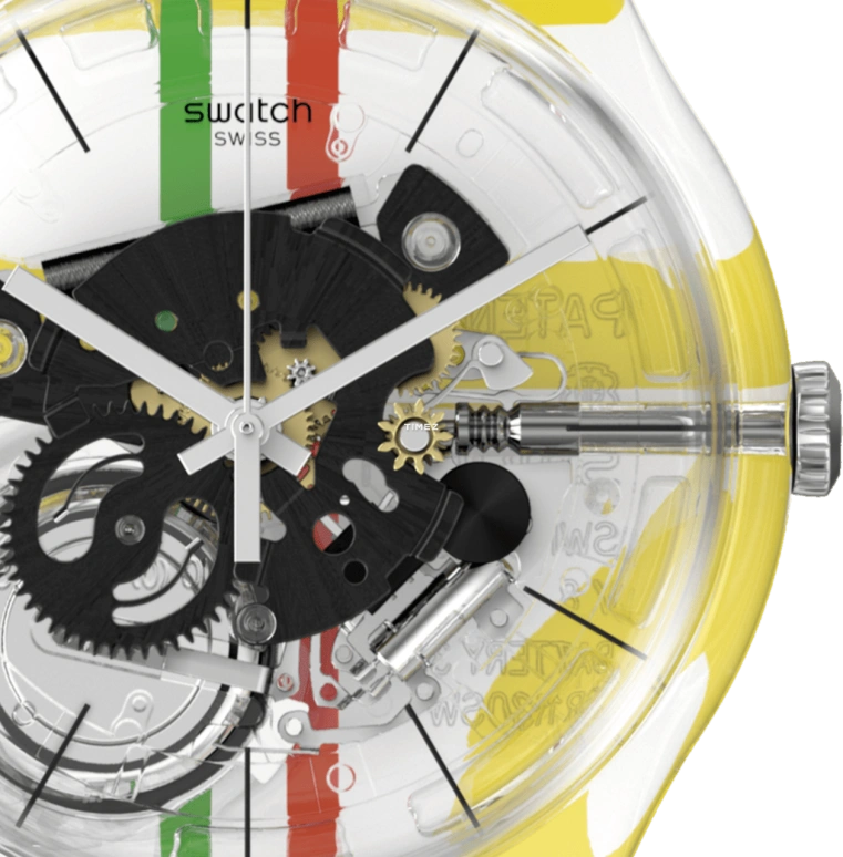 Swatch,Originals 41mm,41mm,Plastic,Transparent,Quartz,Tonneau,SUOK144,SUOK144-012