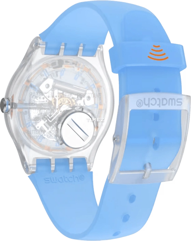 Swatch,Other 41mm,41mm,Plastic,Transparent,Quartz,Tonneau,SVIK102,SVIK102-5300