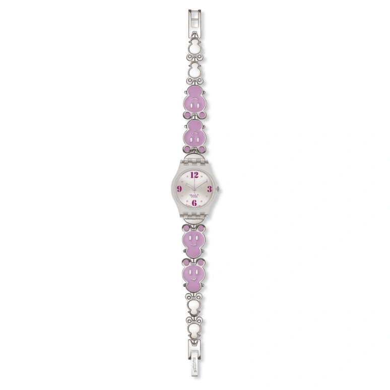 Swatch,Other 25mm,25mm,Plastic,Silver,Grey,Quartz,Round,Gray,LM132G