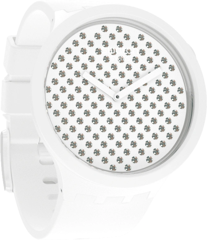 Swatch,THE BOLD 47mm,47mm,Plastic,White,SO27Z106