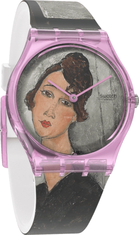 Swatch,Originals 34mm,34mm,Plastic,Multi-Color,Quartz,Sapphire,Crystal Glass,Round,GZ356