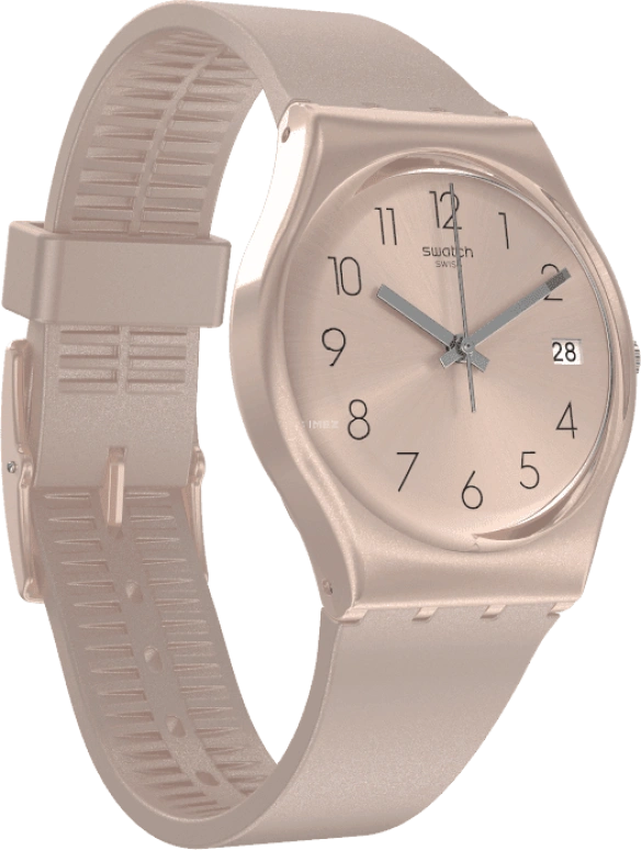 Swatch,Originals 34mm,34mm,Plastic,Pink,Sapphire,Crystal Glass,GP403