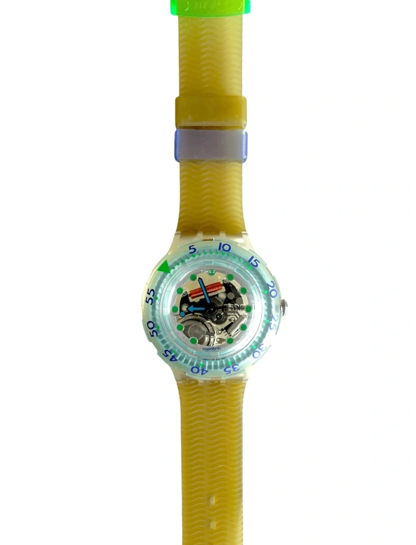 Swatch,Other 38mm,38mm,Plastic,Skeleton,Quartz,Sapphire,Round,SDK107