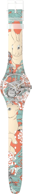 Swatch,Originals 41mm,41mm,Plastic,Transparent,Quartz,Round,SUOK145,SUOK145-062